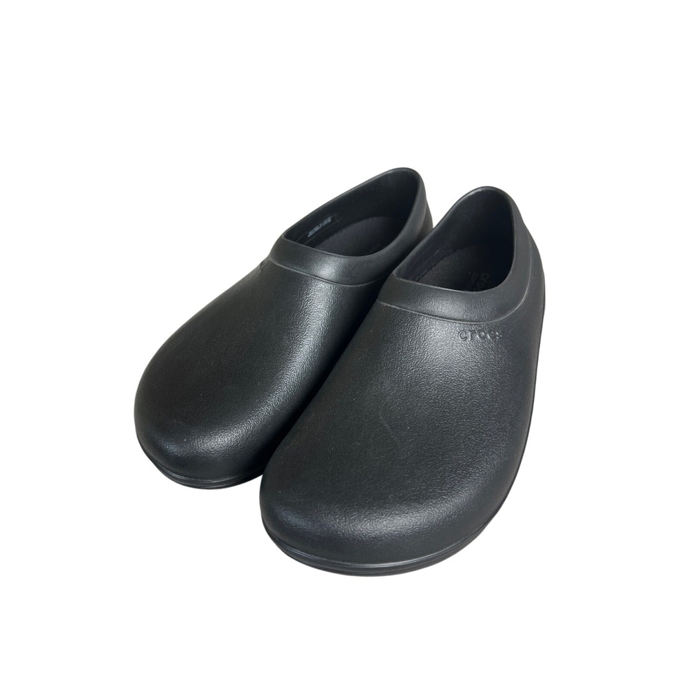 Crocs On-The-Clock Work Clog Mens 11 Black Slip Resistant Chef Nursing Shoes